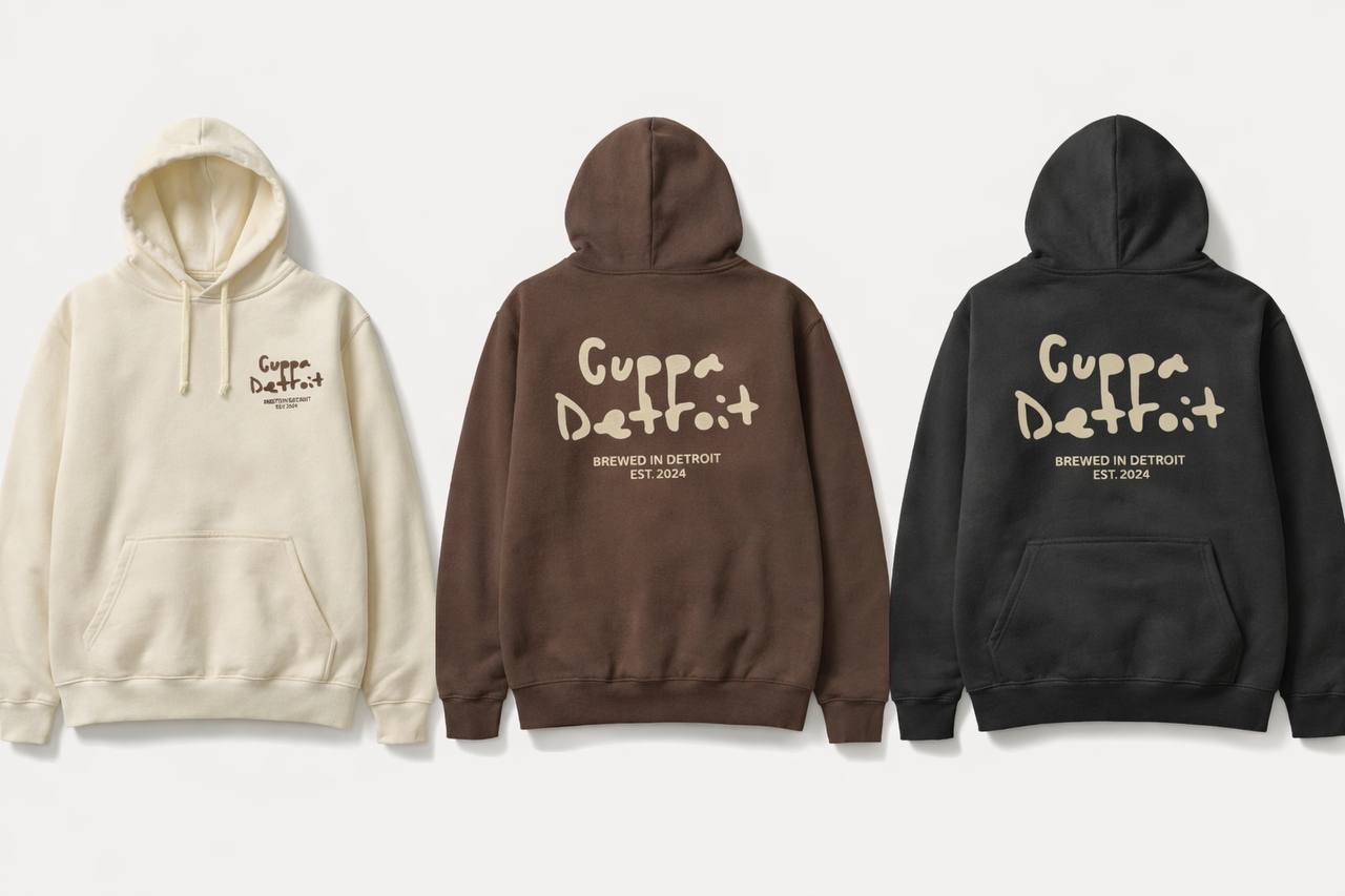 Cuppa Detroit hoodies